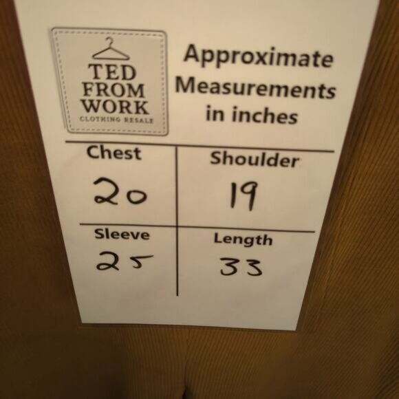 Cresco 40 Brown Corduroy Faux Leather Western Jacket Mens Vintage 70s Mod Coat - Picture 9 of 9